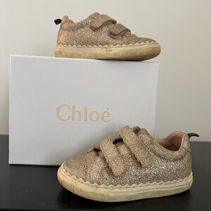 Chloe toddler size 24 sparkling sneakers